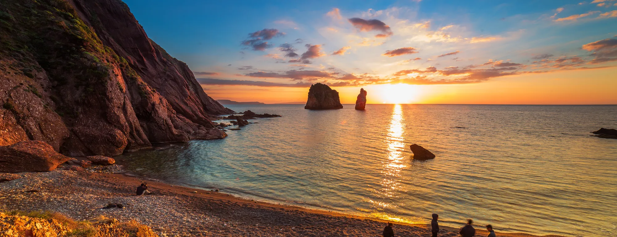 Tramonto sulla spiaggia di Portu Banda, in Sardegna