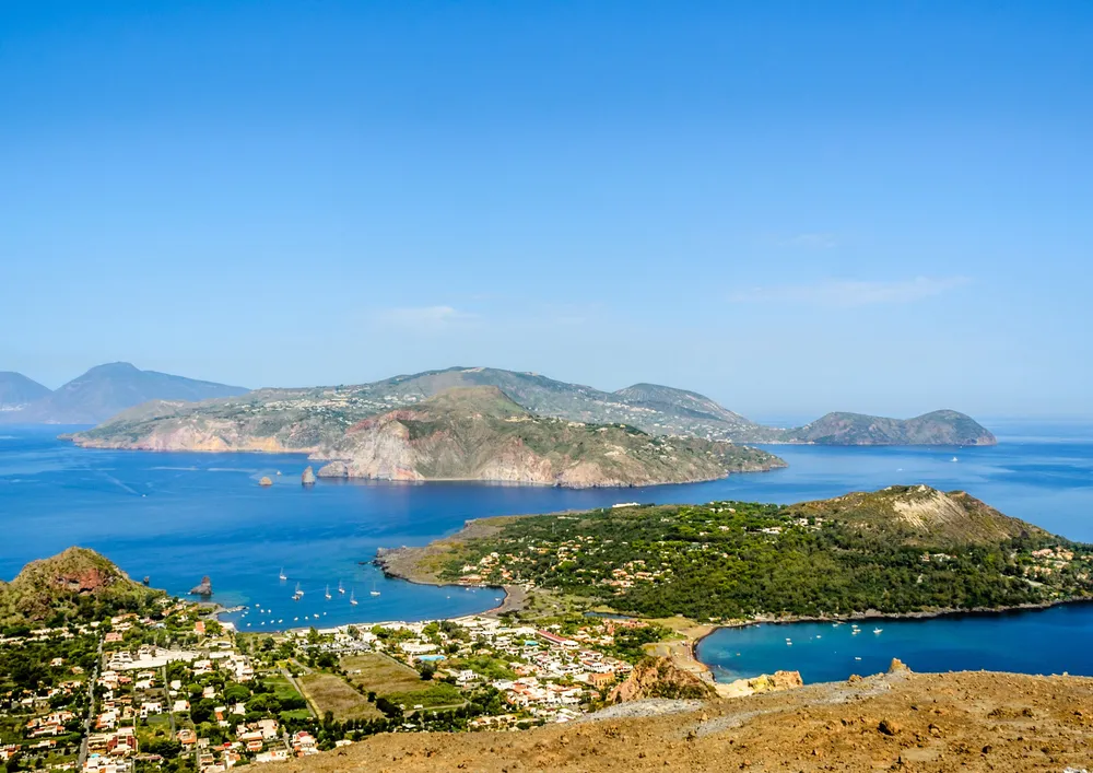Le isole Eolie viste da Vulcano